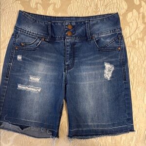 Tinseltown Blue Jean Shorts Casual Distressed Style